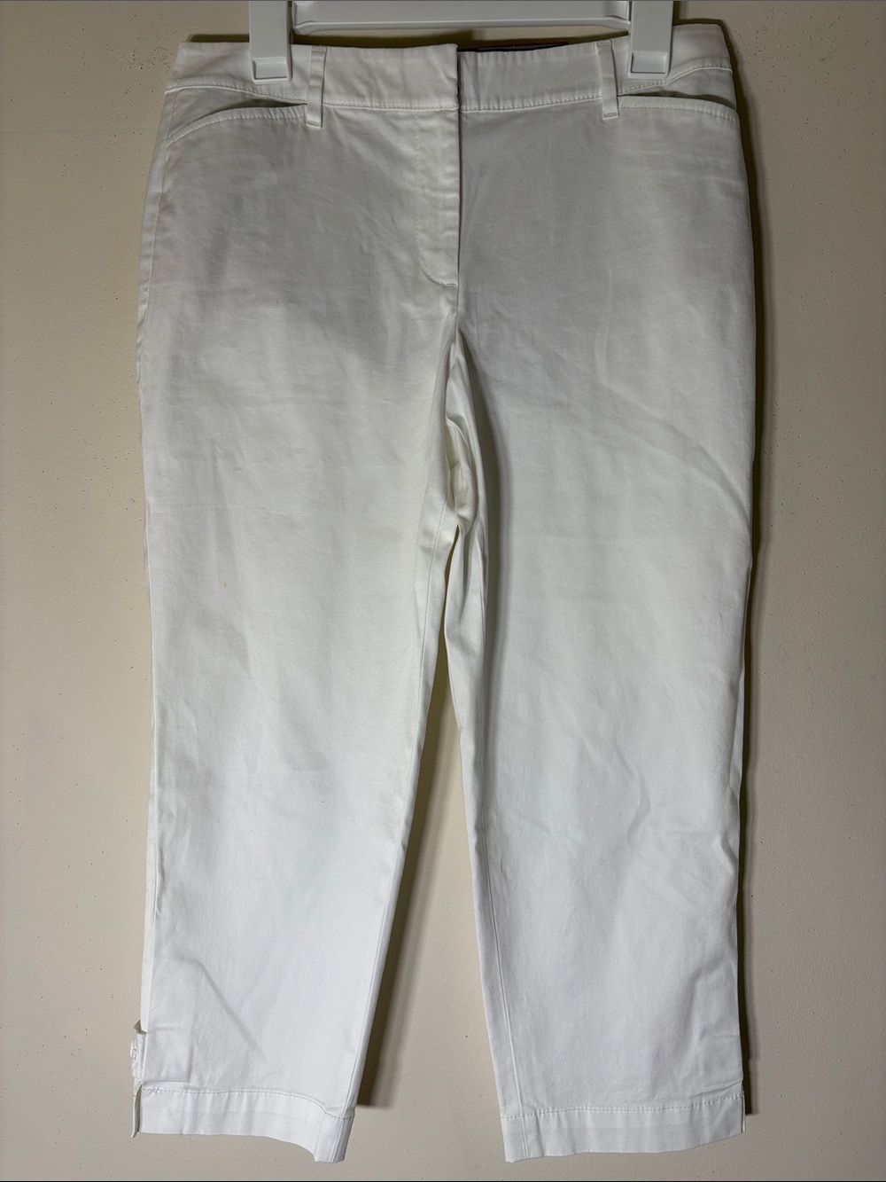 Talbots White Curvy Perfect Crop Trousers. 6P. NWT.